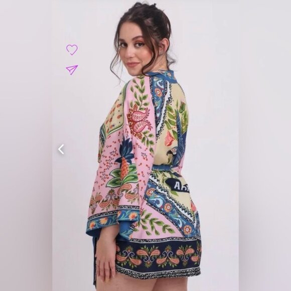 Farm Rio Blue Macaw Kimono - Picture 3 of 7